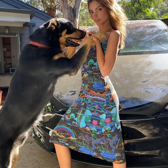 Realisation Par Dresses & Skirts - Realisation par X Elton John The Levon cowl neck midi dress